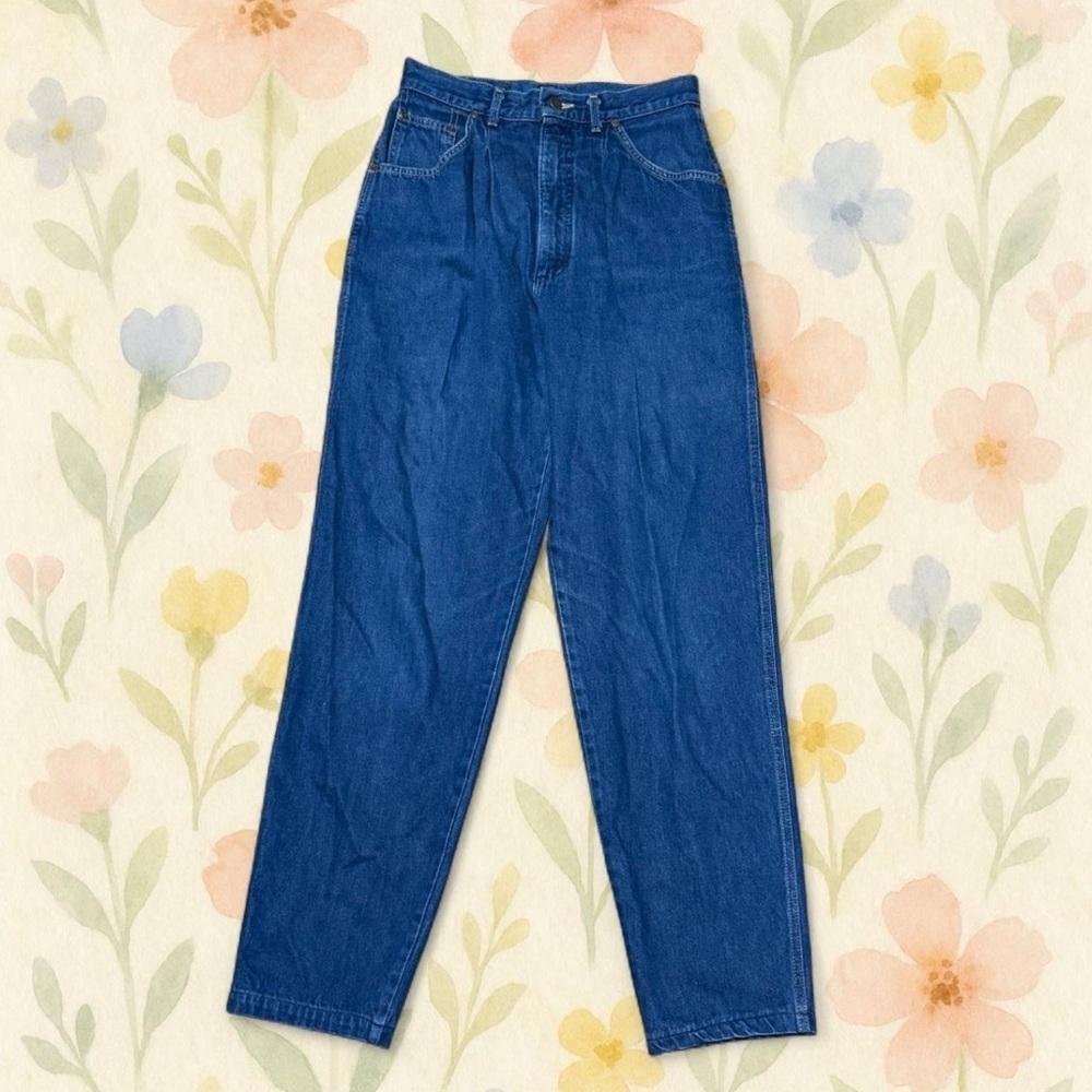 Vintage 1980s Lee Riders High Waisted Pleat Mom Jeans Women’s 12 /29x31 USA Made